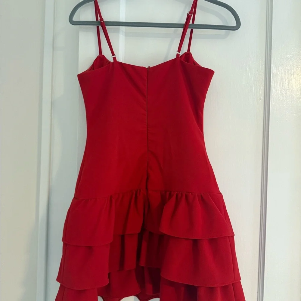 Likely Red Ruffled Tiered Mini Dress - Picture 8 of 9